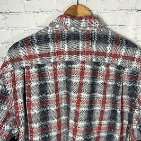 Duluth Trading Shirt Mens Large Burlyweight Flannel Plaid Long Sleeve Shirt L - Picture 3 of 6